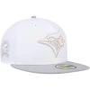 Men's Toronto Blue Jays New Era White/Gray 40th Anniversary Side Patch Peach Undervisor 59FIFTY Fitted Hat
