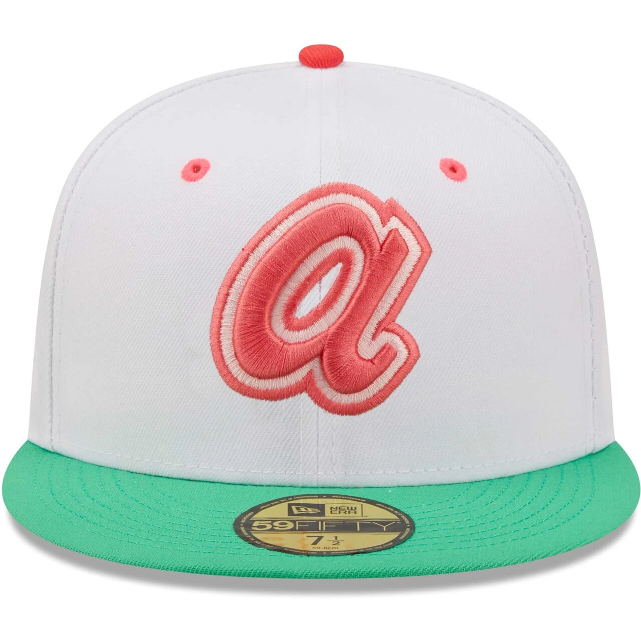 Men's Atlanta Braves New Era White/Green 1972 MLB All-Star Game Watermelon Lolli 59FIFTY Fitted Hat - Image 2