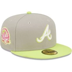 Men's Atlanta Braves New Era Gray/Green 40th Anniversary Cyber 59FIFTY Fitted Hat