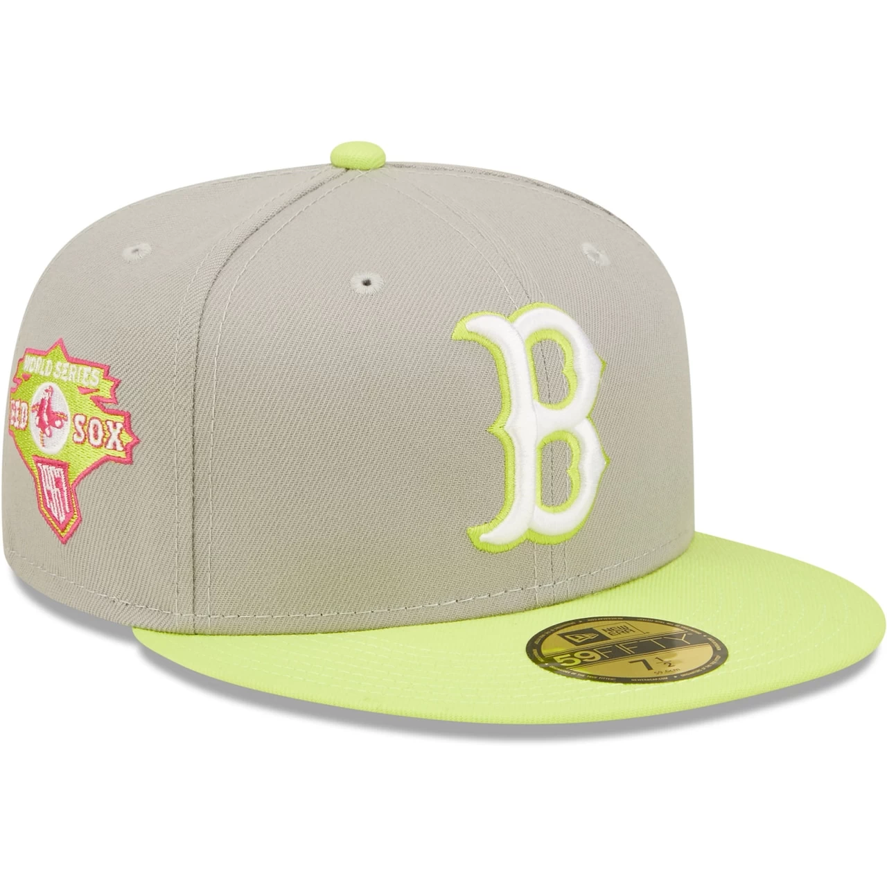 Men's Boston Red Sox New Era Gray/Green 1967 World Series Cyber 59FIFTY Fitted Hat