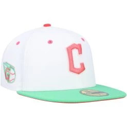 Men's Cleveland Guardians New Era White/Green Watermelon Lolli 59FIFTY Fitted Hat