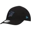 Infant Miami Marlins New Era Black My First 9TWENTY Team Flex Hat