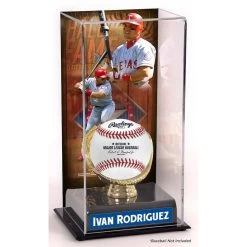 Texas Rangers Ivan Rodriguez Fanatics Authentic Hall Of Fame Sublimated Display Case With Image