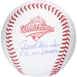 Autographed Toronto Blue Jays Jack Morris Fanatics Authentic Rawlings 1992 World Series Logo Baseball With "92 WS Champs" Inscription