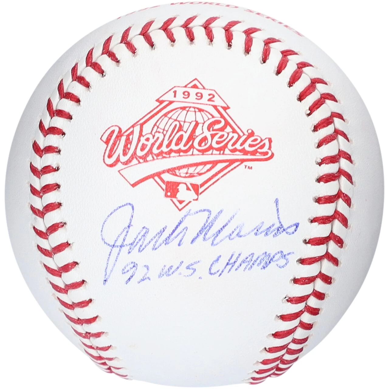 Autographed Toronto Blue Jays Jack Morris Fanatics Authentic Rawlings 1992 World Series Logo Baseball With "92 WS Champs" Inscription