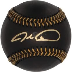 Autographed Texas Rangers Jacob DeGrom Fanatics Authentic Black Leather Baseball