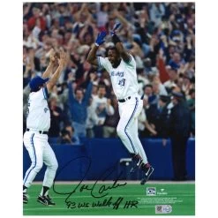 Toronto Blue Jays Joe Carter Fanatics Authentic Autographed 8" X 10" 1993 World Series Walk-Off Home Run Photograph With "93 WS Walkoff HR" Inscription