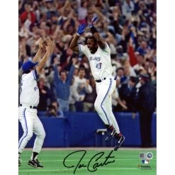 Autographed Toronto Blue Jays Joe Carter Fanatics Authentic 8" X 10" 1993 World Series Walk Off Photograph