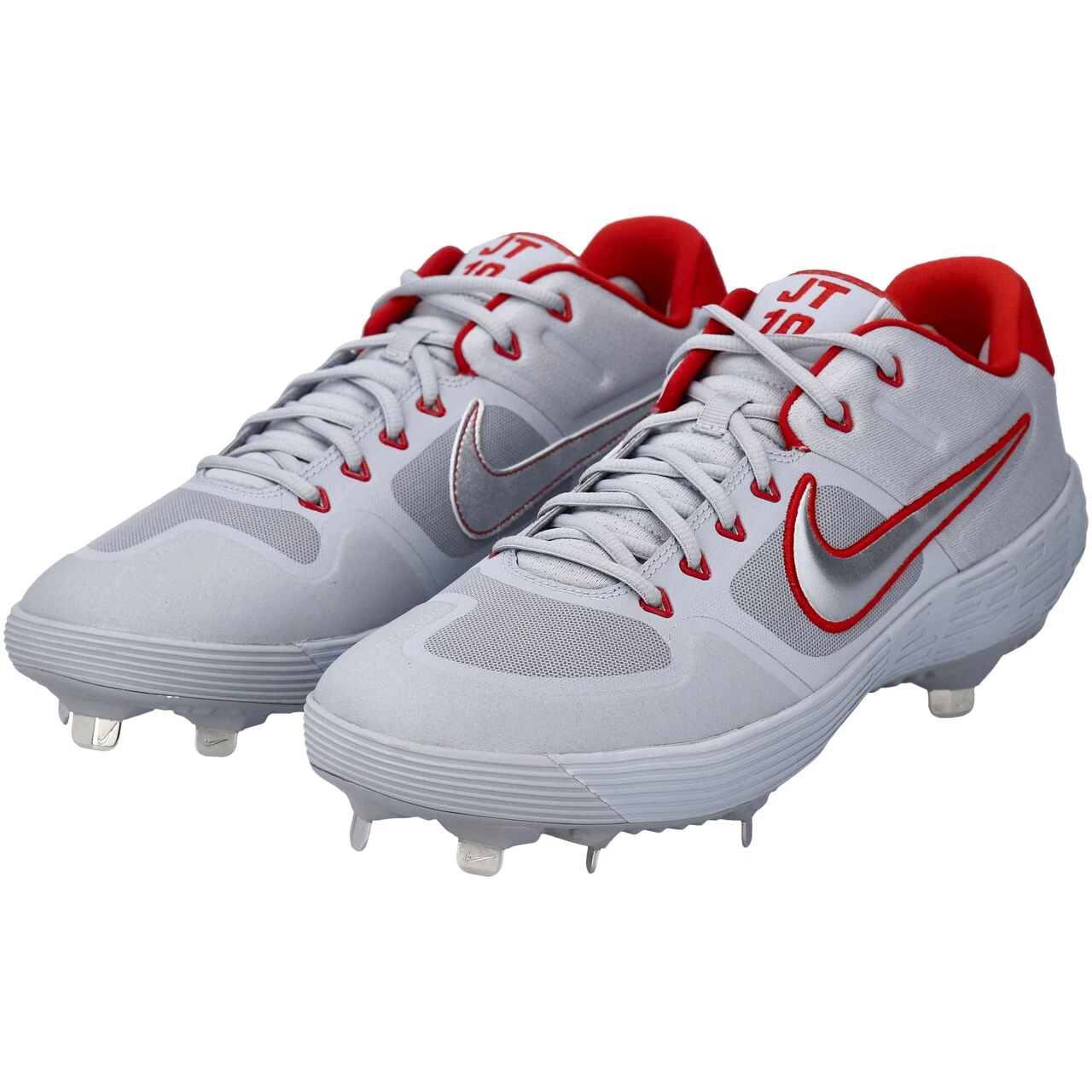 Philadelphia Phillies J.T. Realmuto Fanatics Authentic Gray And Red Nike Player-Issued Cleats From The 2021 MLB Season - Image 2