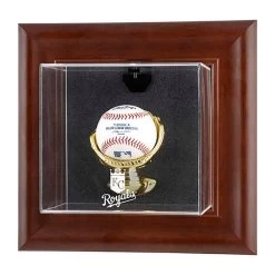 Kansas City Royals Fanatics Authentic Brown Framed Wall-Mounted Logo Baseball Display Case