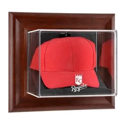 Kansas City Royals Fanatics Authentic Brown Framed Wall-Mounted Logo Cap Case