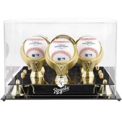 Kansas City Royals Fanatics Authentic Golden Classic Three Baseball Logo Display Case