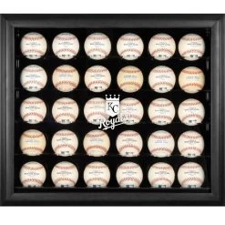 Kansas City Royals Fanatics Authentic Logo Black Framed 30-Ball Display Case