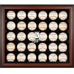 Kansas City Royals Fanatics Authentic Logo Brown Framed 30-Ball Display Case