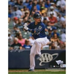 Autographed Milwaukee Brewers Keston Hiura Fanatics Authentic 8" X 10" Hitting Photograph
