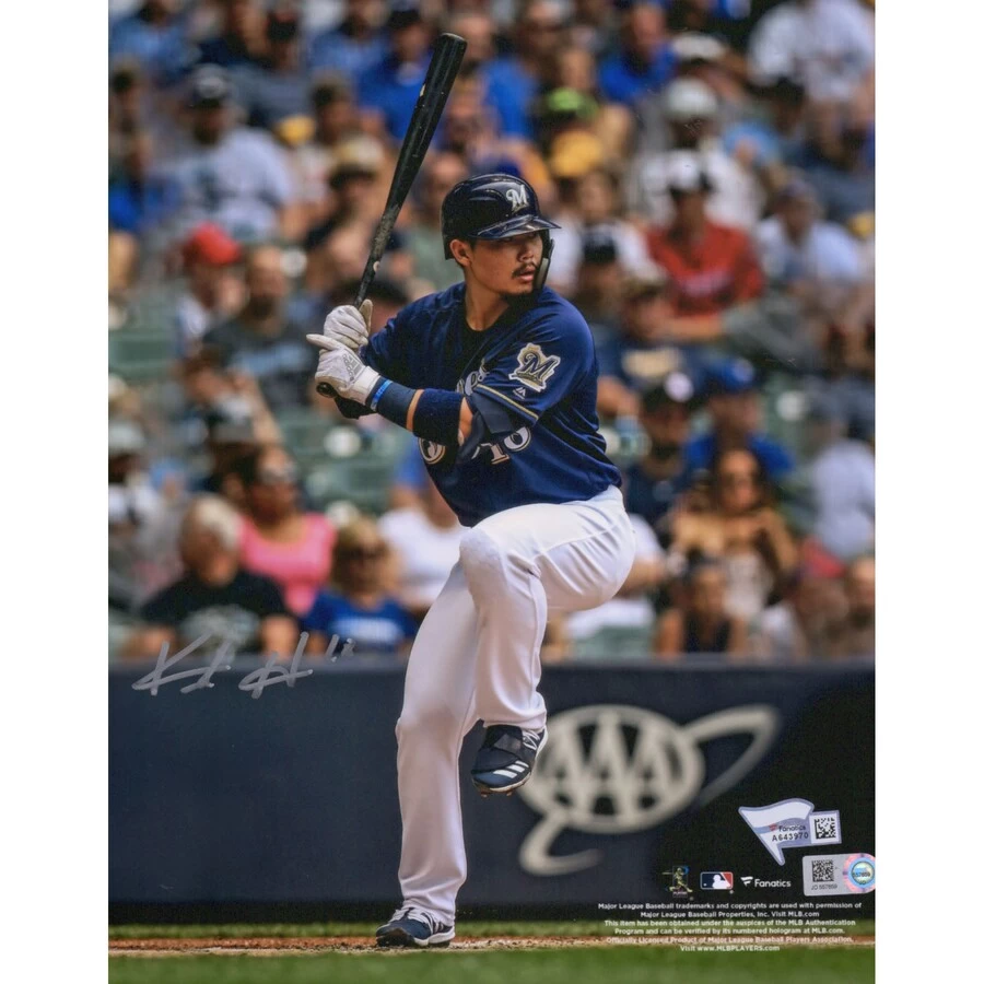 Autographed Milwaukee Brewers Keston Hiura Fanatics Authentic 8" X 10" Hitting Photograph