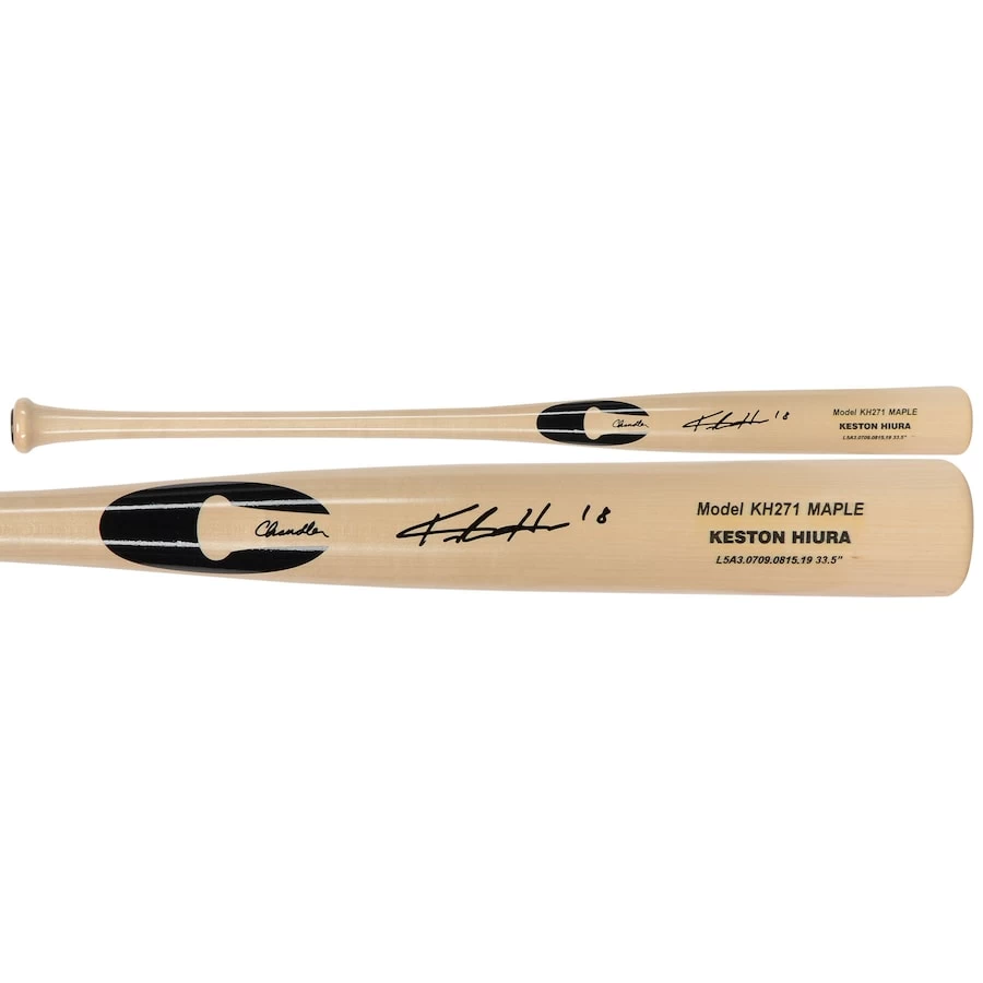 Autographed Milwaukee Brewers Keston Hiura Fanatics Authentic Natural Chandler Game Model Bat