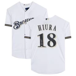 Autographed Milwaukee Brewers Keston Hiura Fanatics Authentic White Replica Jersey