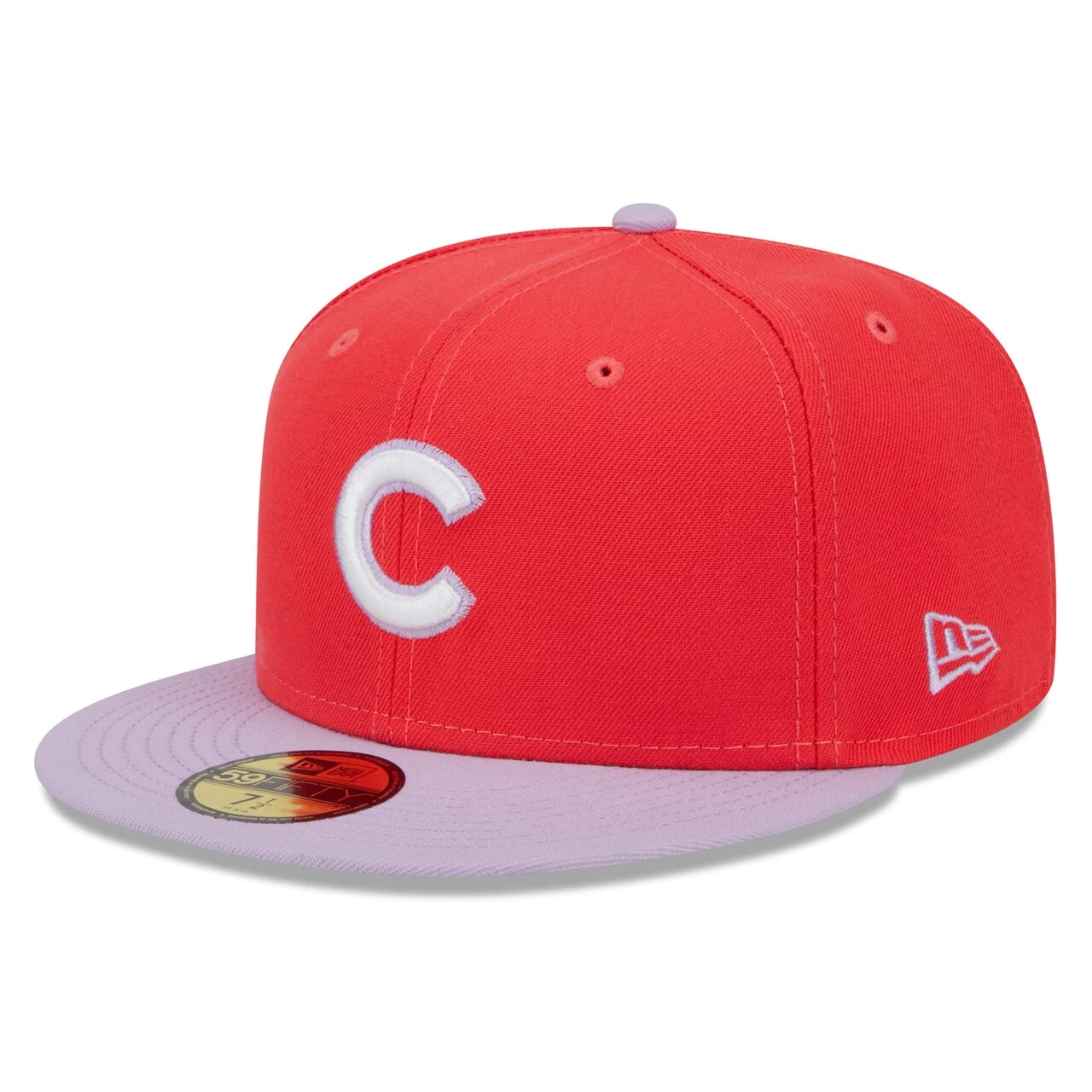 Men's Chicago Cubs New Era Red/Lavender Spring Color Two-Tone 59FIFTY Fitted Hat