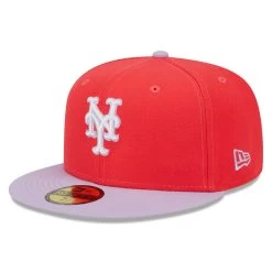 Men's New York Mets New Era Red/Lavender Spring Color Two-Tone 59FIFTY Fitted Hat