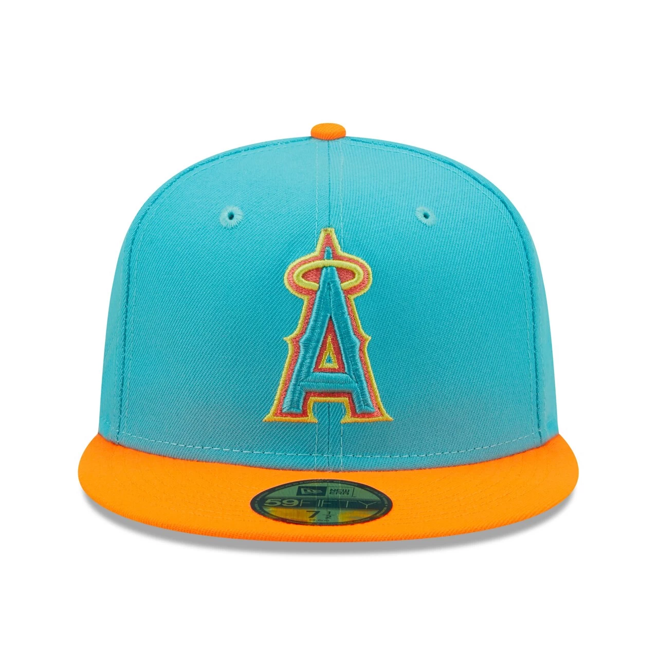 Men's Los Angeles Angels New Era Blue/ Vice Highlighter 59FIFTY Fitted Hat - Image 2