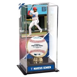 Texas Rangers Marcus Semien Fanatics Authentic Gold Glove Display Case With Image