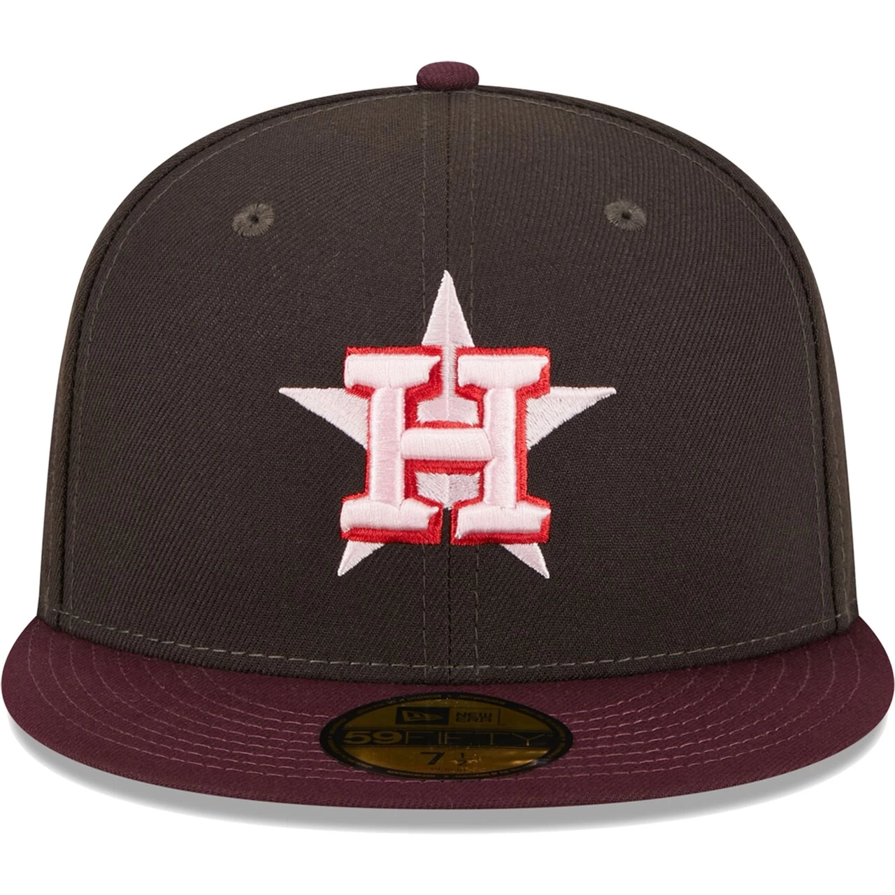 Men's Houston Astros New Era Brown/Maroon Chocolate Strawberry 59FIFTY Fitted Hat - Image 2