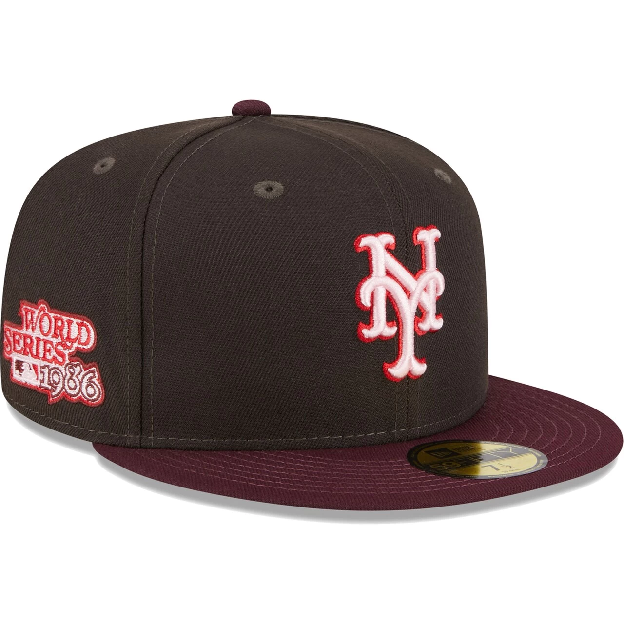 Men's New York Mets New Era Brown/Maroon Chocolate Strawberry 59FIFTY Fitted Hat
