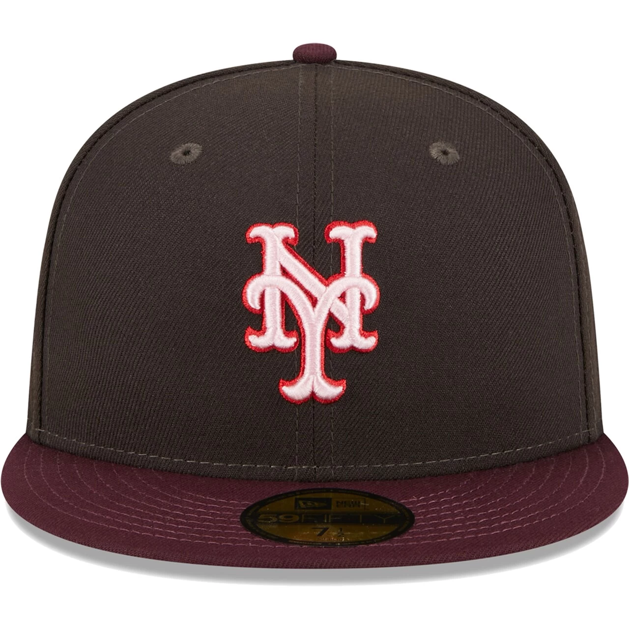 Men's New York Mets New Era Brown/Maroon Chocolate Strawberry 59FIFTY Fitted Hat - Image 2