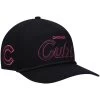 Men's Chicago Cubs '47 Black Hitch Orchid Undervisor Snapback Hat