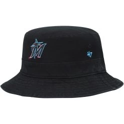 Men's Miami Marlins '47 Black Primary Bucket Hat