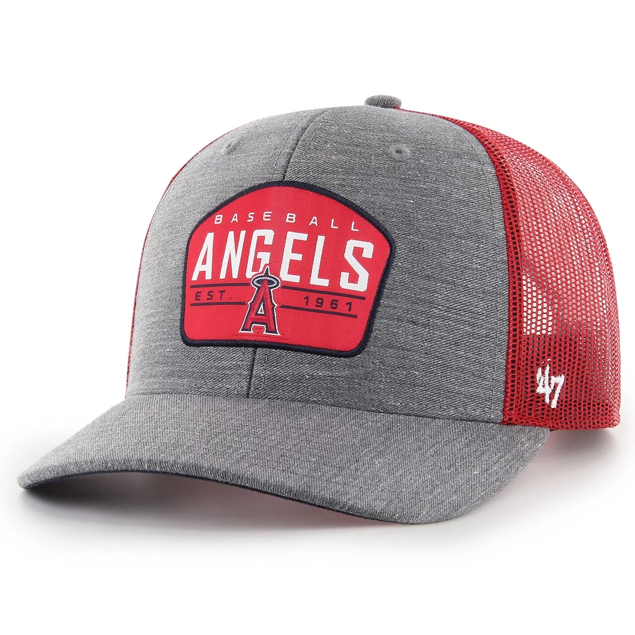 Men's Los Angeles Angels '47 Charcoal Slate Trucker Snapback Hat