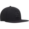 Men's Houston Astros '47 Black On Black Sure Shot Captain Snapback Hat