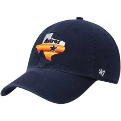 Men's Houston Astros '47 Navy 1984 Logo Cooperstown Collection Clean Up Adjustable Hat