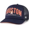 Men's Houston Astros '47 Navy Backhaul Foam Trucker Snapback Hat