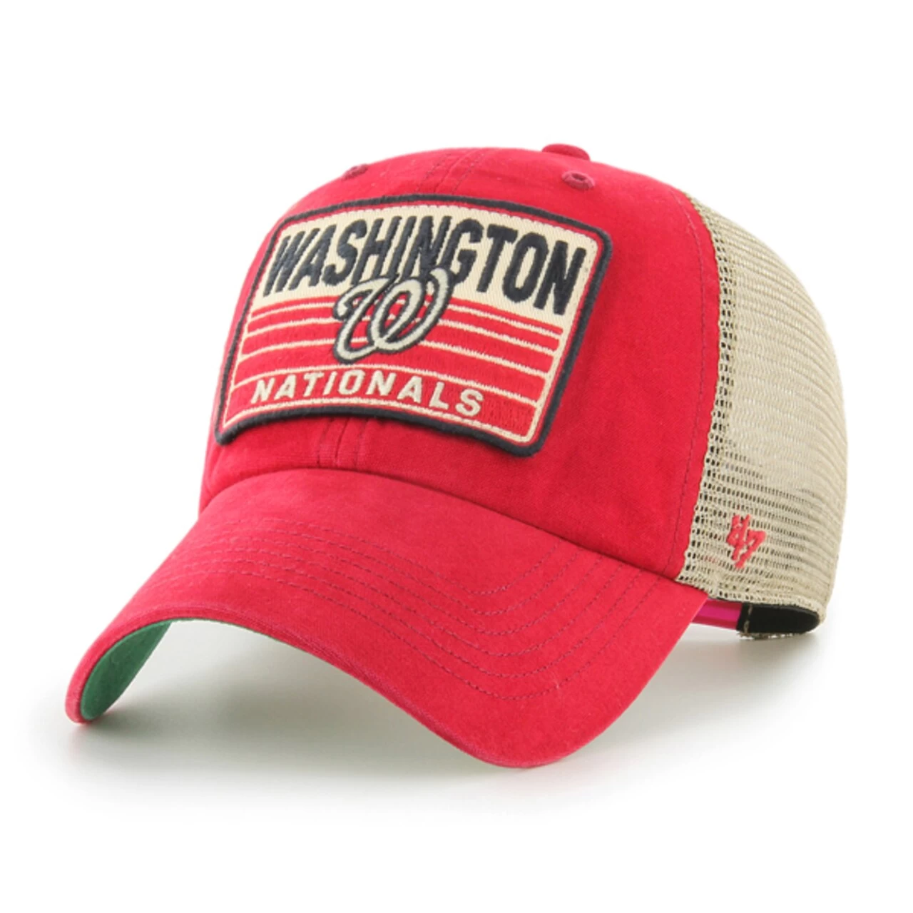 Men's Washington Nationals '47 Red Four Stroke Clean Up Trucker Snapback Hat