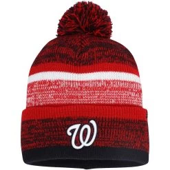 Men's Washington Nationals '47 Red Northward Cuffed Knit Hat With Pom