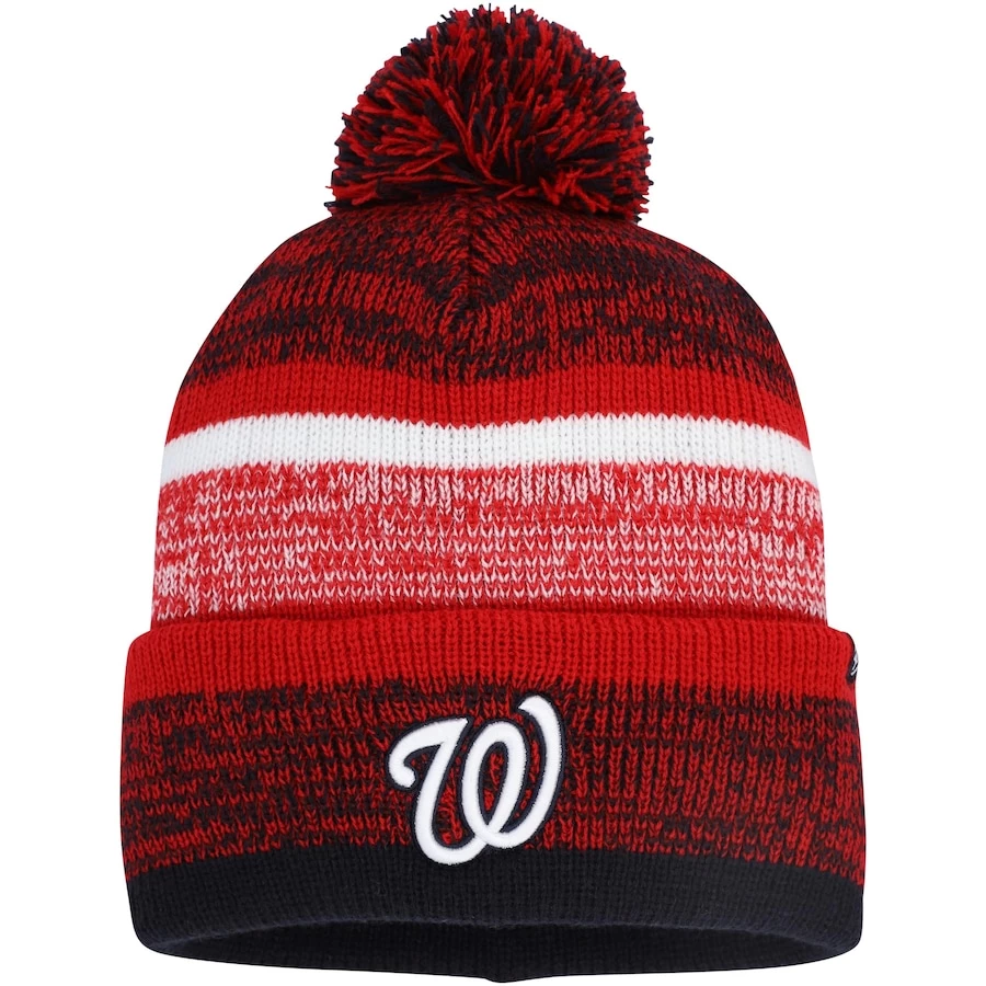 Men's Washington Nationals '47 Red Northward Cuffed Knit Hat With Pom