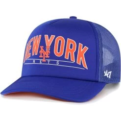 Men's New York Mets '47 Royal Backhaul Foam Trucker Snapback Hat