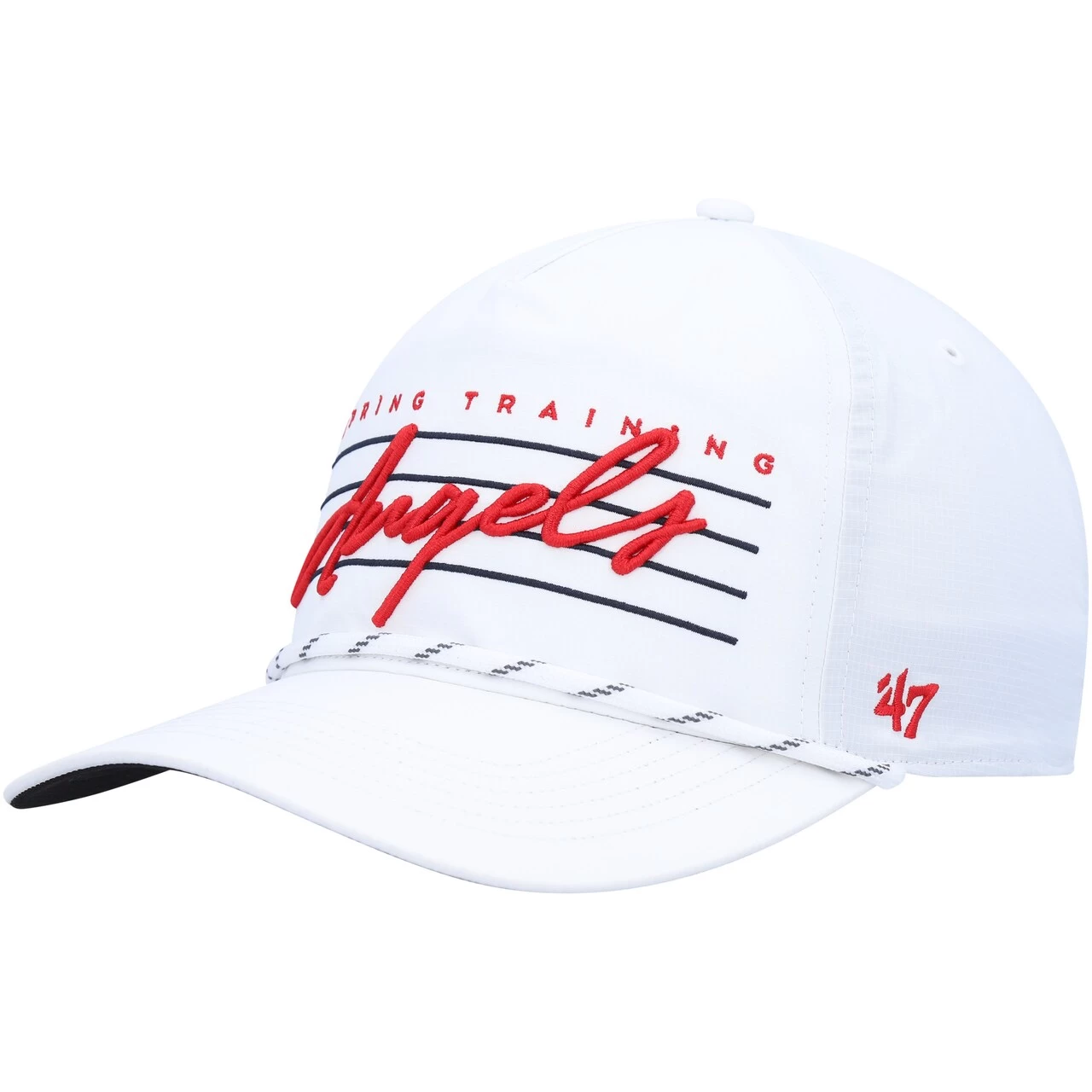 Men's Los Angeles Angels '47 White Downburst Hitch Snapback Hat