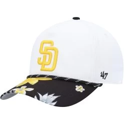 Men's San Diego Padres '47 White Dark Tropic Hitch Snapback Hat
