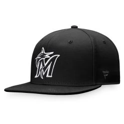 Men's Miami Marlins Fanatics Branded Black Snapback Hat