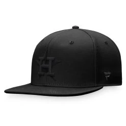 Men's Houston Astros Fanatics Branded Black On Black Snapback Hat