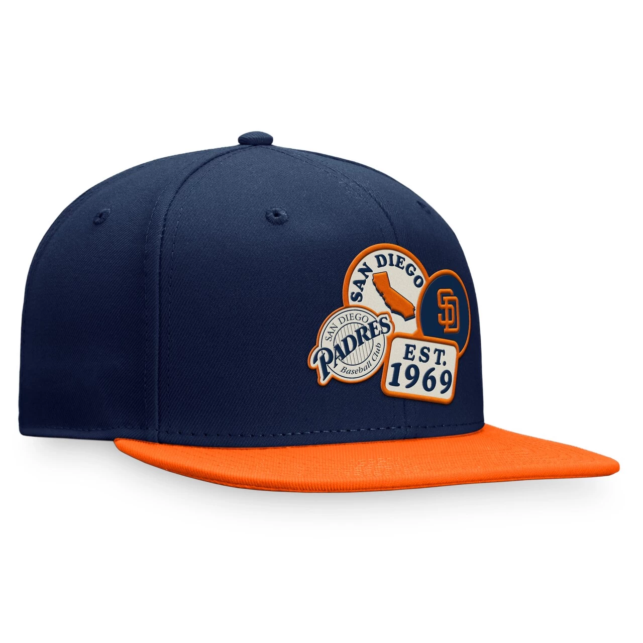 Men's San Diego Padres Fanatics Branded Navy Heritage Patch Fitted Hat - Image 3