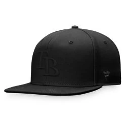 Men's Tampa Bay Rays Fanatics Branded Black On Black Snapback Hat