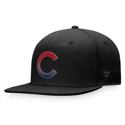 Men's Chicago Cubs Majestic Black Color Fade Snapback Hat
