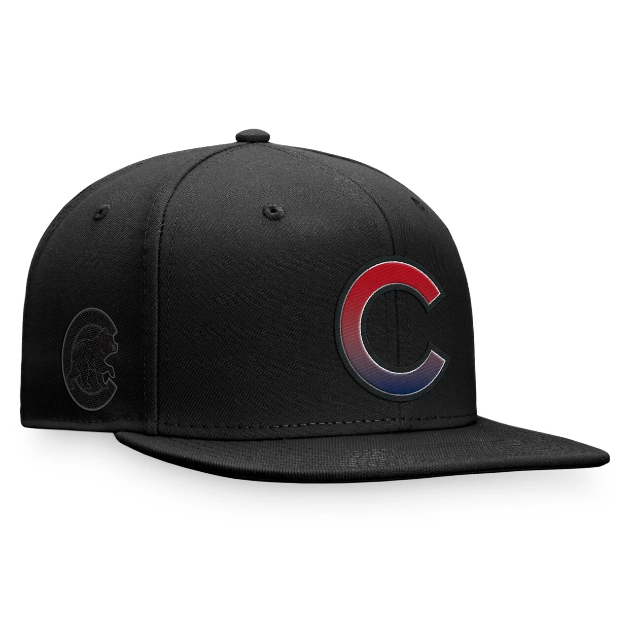Men's Chicago Cubs Majestic Black Color Fade Snapback Hat - Image 3