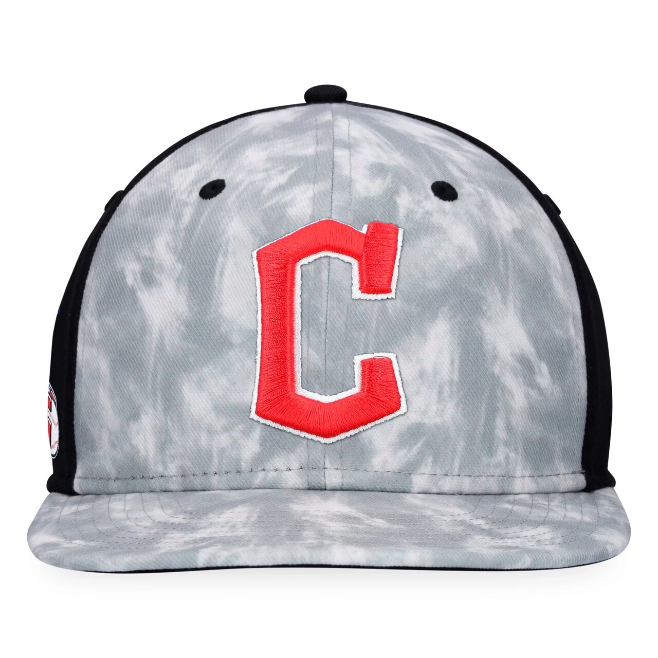 Men's Cleveland Guardians Majestic Gray Smoke Dye Snapback Hat - Image 2