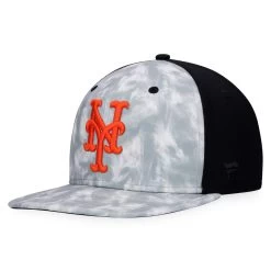 Men's New York Mets Majestic Gray Smoke Dye Snapback Hat