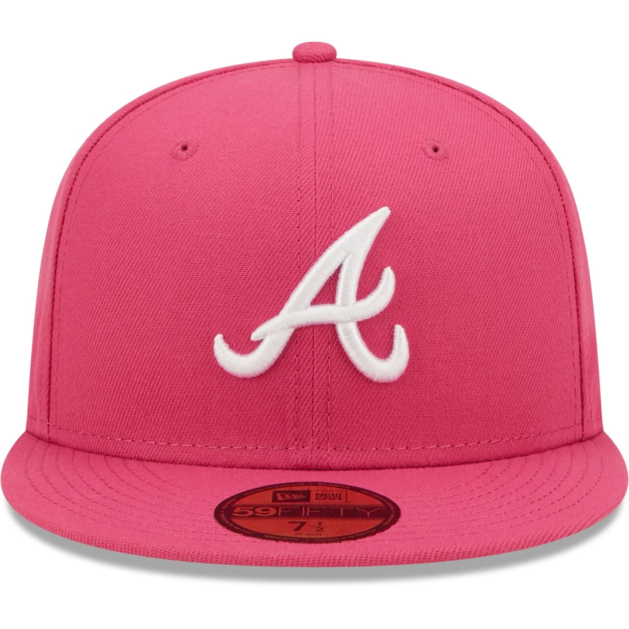 Men's Atlanta Braves New Era Beetroot Logo 59FIFTY Fitted Hat - Image 2